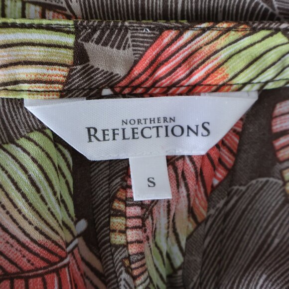 Tropical Print Blouse - Northern Reflections Sleeveless Top - Size S - Picture 3 of 10